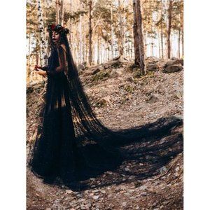 NEW Black Bridal Wedding Veil with Comb